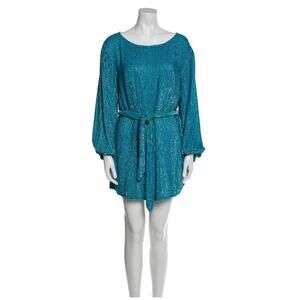 Retrofête Scoop Neck Mini Dress Sky Blue S